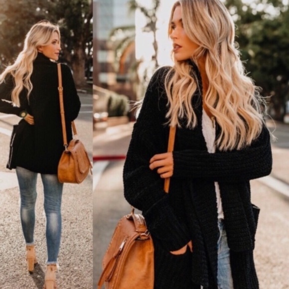 NWT Chunky Cable Knit Open Pocket Grandpa Cardigan - Picture 2 of 7